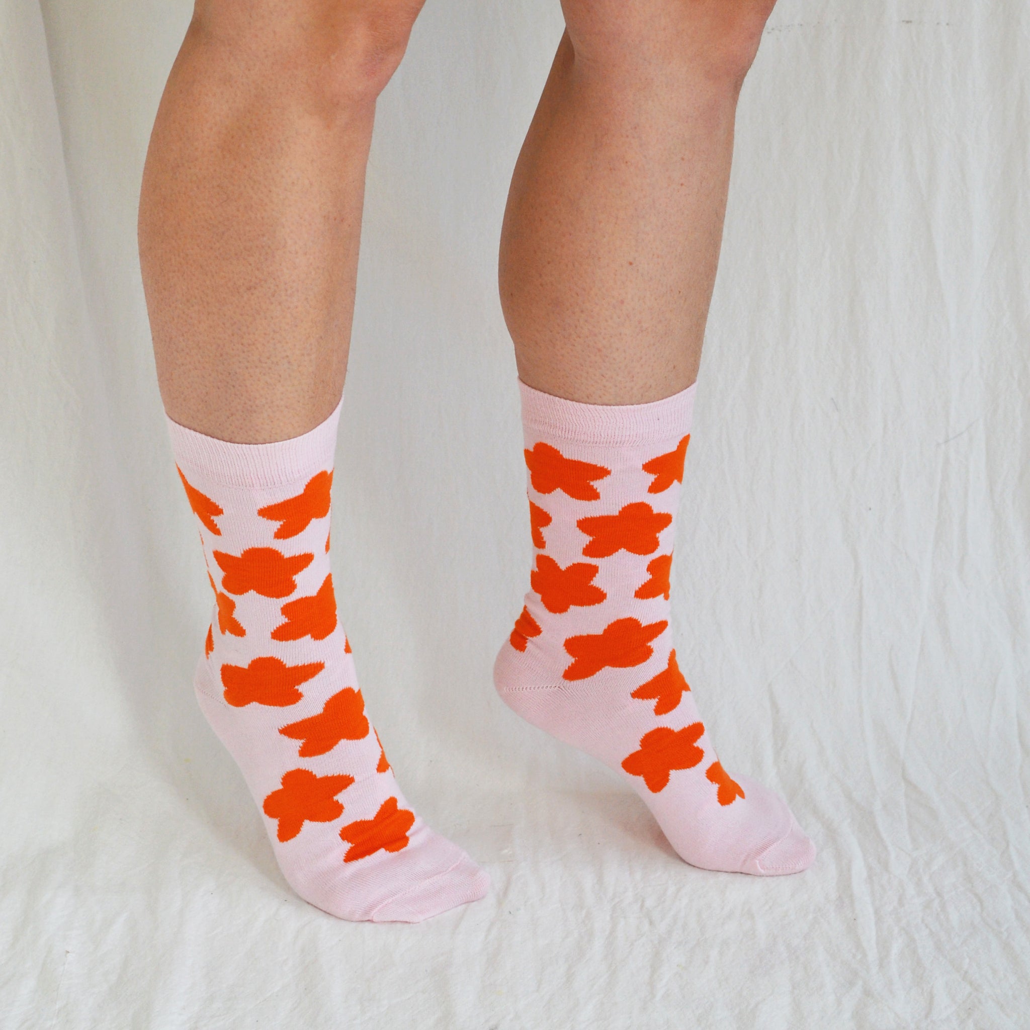 Flower POP Socks - Blush & Tangerine