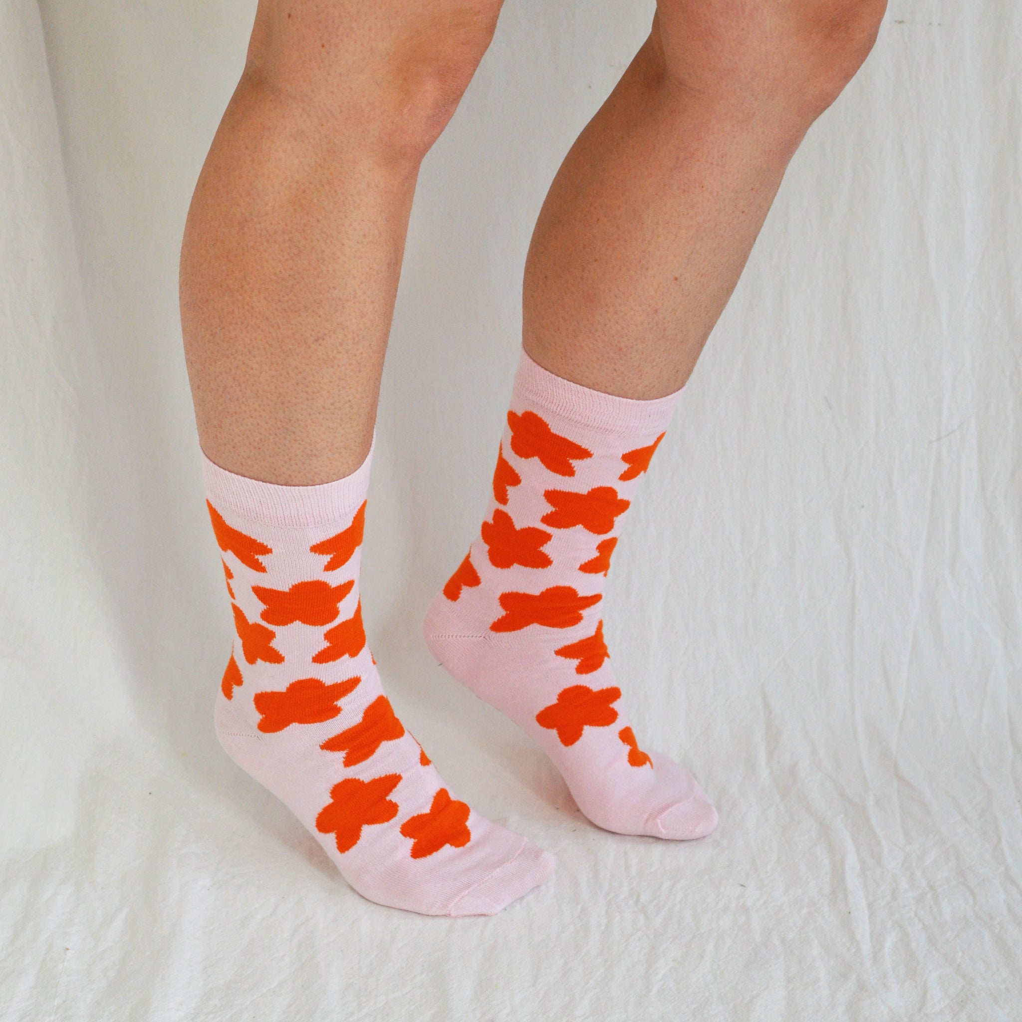 Flower POP Socks - Blush & Tangerine