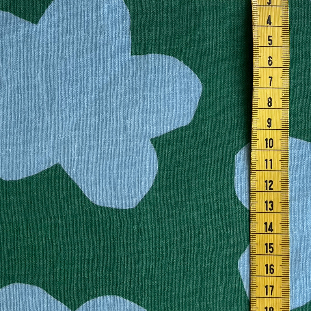 Bold Blooms Fabric - Emerald & Sky